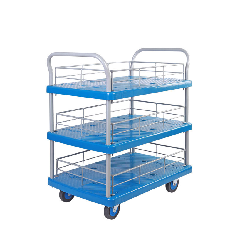 Triple-Layer Plastic Hand Trolley