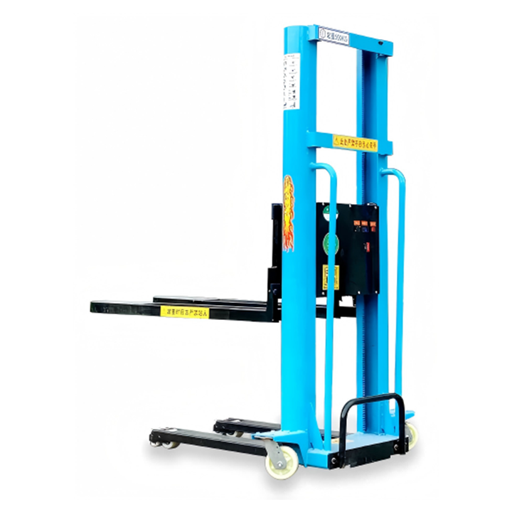 Semi Electric Self Loading Pallet Stacker Lift Forklift